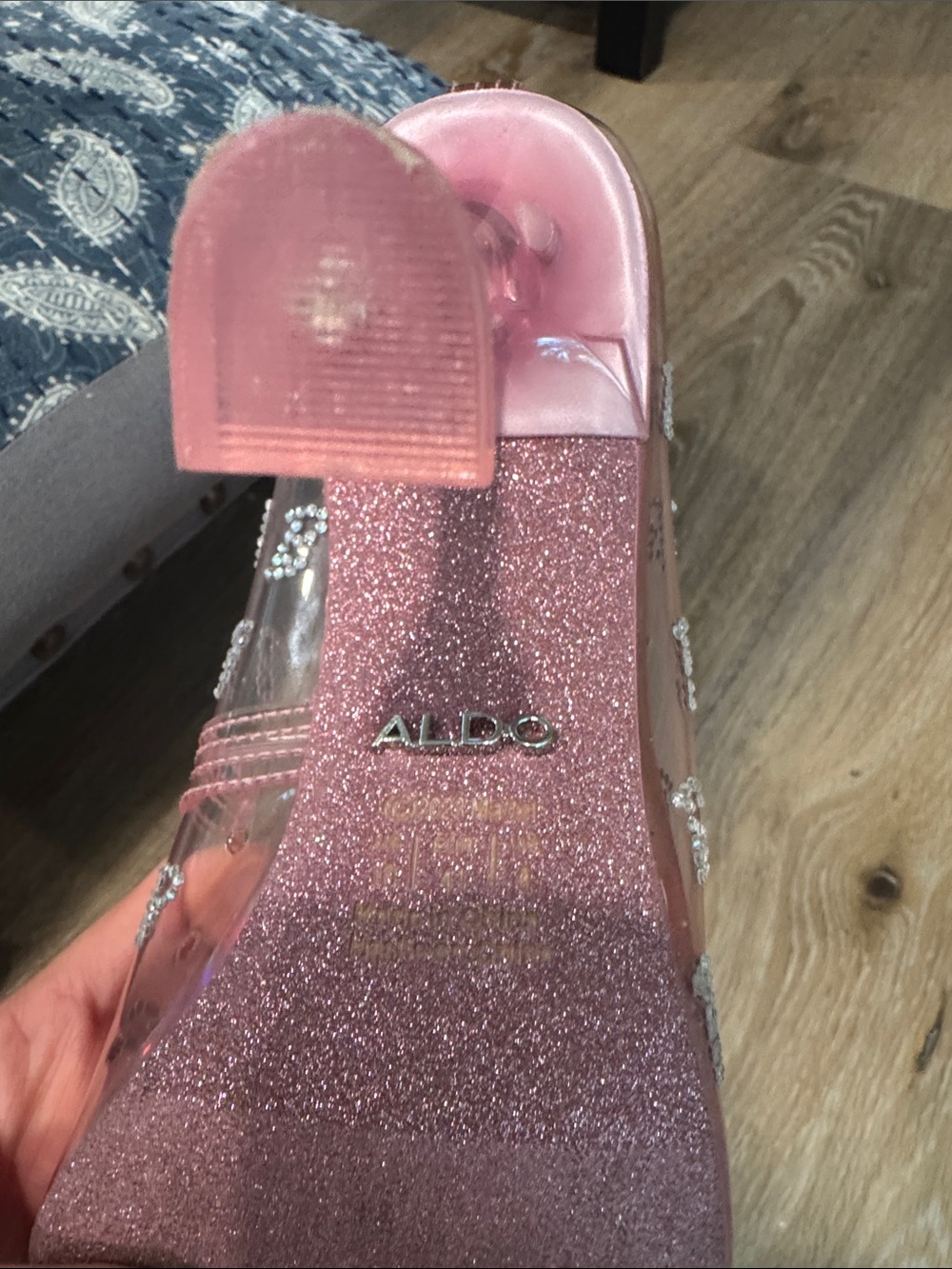 Barbie Pink Transparent Pointed-Toe High Heels with Logo Print - Picture 9 of 15